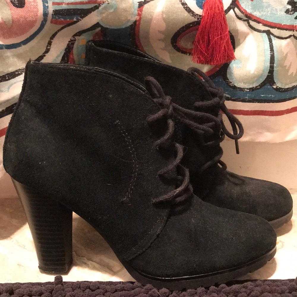 Black Suede Booties